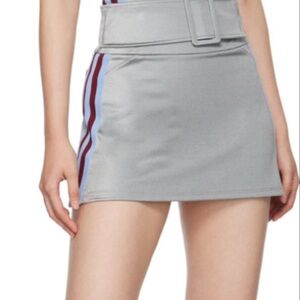 NWT Maisie Wilen chrome Gray Magnet Miniskirt futuristic y2K style Small
